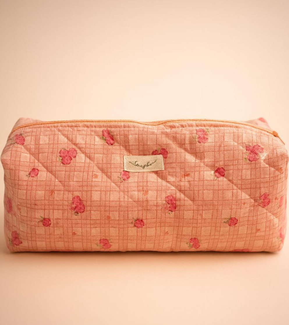Quilted cosmetic pouch, corporate gifting range